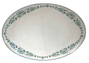 Lot 2 SERVING PIECES BOWL 8" PLATTER 13" Vtg FRANCISCAN BLUE FANCWHITESTONE WARE - Picture 1 of 4