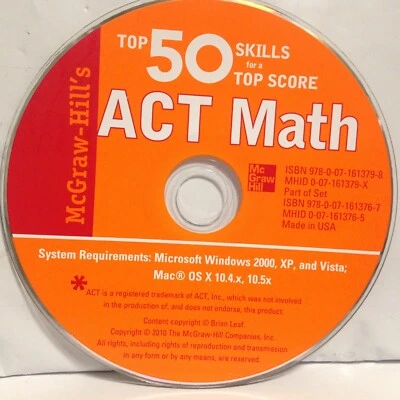 McGraw-Hill's Top 50 Skills for a Top Score: ACT Math, PC on CD, Windows/MAC - Image 1 of 4