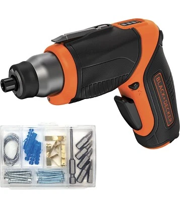 BLACK+DECKER 4V MAX* Cordless Screwdriver with Picture-Hanging Kit (BDCS40BI) - Image 1 of 4