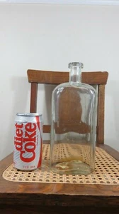 FRASCO O BOTELLA DE LICOR ANTIGUO TRANSPARENTE GRANDE - Imagen 1 de 8