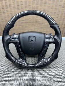 2008-2012 Honda 8th Gen Accord Real forged Carbon Fiber Steering Wheel - Picture 1 of 9
