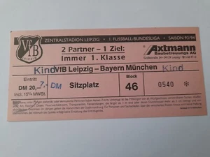 Ticket VfB Leipzig (Lok) - FC Bayern München 1.BL 93/94 - Bild 1 von 2