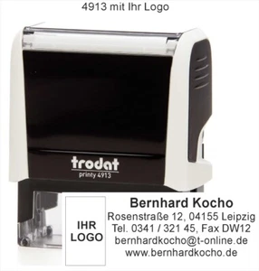 Firmenstempel mit Logo personalisiert Trodat Printy 4913 bis 6 Zeilen - Bild 1 von 6