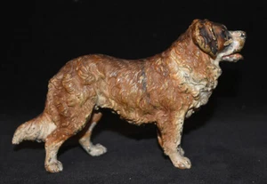 Vienna Bronze St. Bernard Dog Figurine - Picture 1 of 8