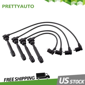 4*Spark Plug Ignition Wire Set For Hyundai Elantra Tiburon Kia Spectra Soul L4 - Bild 1 von 8