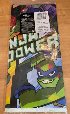 New TMNT Table Cloth Cover 54" x 84" Plastic Kids Birthday Party Supplies Decor - Image 1 of 2
