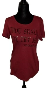 Ideal Next Level Short Sleeve Maroon & Black “Thou Shall Not Try Me “ Mood: 24/7 - Picture 1 of 8