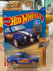 2018 Hot Wheels #335 HW Race Team 2/10 '70 Ford Escort Rs1600 Blu Con 50thSlotSp - Foto 1 di 1