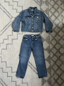 Frame Denim Jeans And Jacket Kids Size 6 - Picture 1 of 13