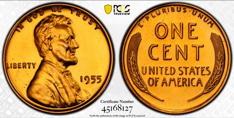 1955 1C PR67RD PCGS DDO & DDR FS-103/801 Doubled Die Obverse AND Reverse Cover