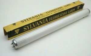 Vintage Sylvania F15T12/WW Fluorescent Preheat Lamp Light Bulb 15W Warm White - Picture 1 of 12