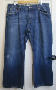 Pantalones de mezclilla rectos relajados C7P para hombre talla 38x30 real 38x28,5 desgastados 95-33897 - Imagen 1 de 6