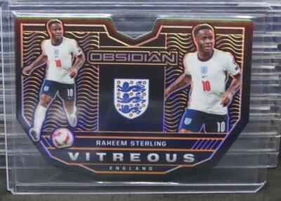 2021-22 Obsidian Raheem Sterling Orange Electric Etch Vitreous #2/30 Rare 💎🔥 - Image 1 of 2