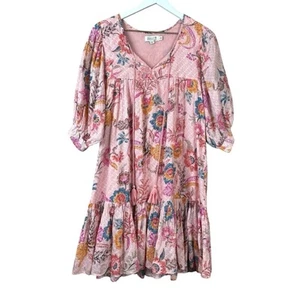 Molly Bracken Pink Floral Dress Women Sz XS - Picture 1 of 7