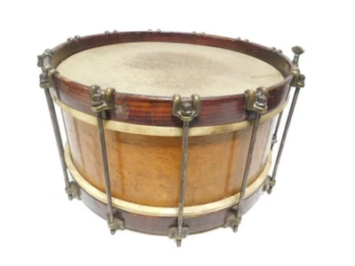 Raro Tambor Antiguo c. 1880 Emil Wulschner Indiana 14" x 6" con Estuche Ludwig? Foto 1 de 4