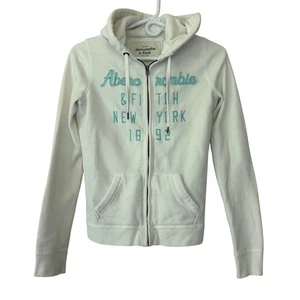 Sudadera con capucha vintage Abercrombie & Fitch cremallera completa Nueva York logotipo Y2K deletrear S - Imagen 1 de 13