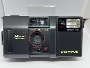 Near MINT Olympus AF-1 35mm Film Camera Flash Timer Fully Working Japan Vintage - Picture 1 of 24