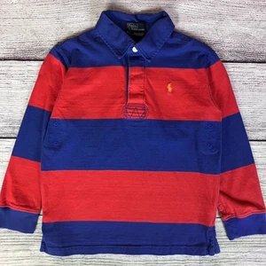 Vintage Polo Ralph Lauren Striped Polo Long Sleeve Shirt size Boys 6 - Picture 1 of 5