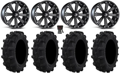 MSA Kore 14" Wheels Black 29" Mud XC Tires Arctic Cat TBX TRV MudPro - Image 1 of 4