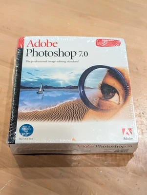 New Adobe Photoshop 7.0 Upgrade Mac OSX OS 9.1 or 9.2 Version Sealed Software Pk - Image 1 of 4