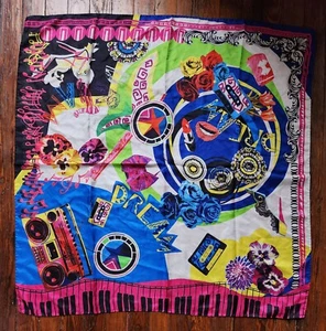 New INCOMO 100% Silk Designer Scarf Wrap Made In Italy 33" Square - Picture 1 of 2