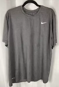 The Nike Tee Mens Sz 2XL Gray Short Sleeve Dri Fit Crew Neck T-Shirt - Picture 1 of 9