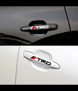4 Pcs TRD Racing Development JDM handle Sticker _ Black / white - Picture 1 of 1