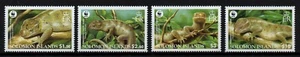 SOLOMON ISLANDS, SCOTT # 1035-1038, SET 4 MNH LIZARDS, WORLDLIFE FUND FOR NATURE - Picture 1 of 1