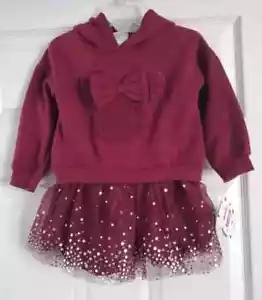 Disney Minnie Mouse Little Girls Long Sleeve Hooded Dress Size 5T NWT - Picture 1 of 1
