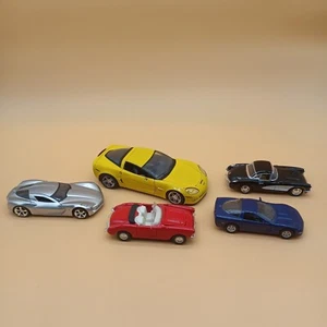 (Mix Lot of 5) KINSMART Die Cast Pull Back Corvette welly Jada greenlight 1/32  - Picture 1 of 6
