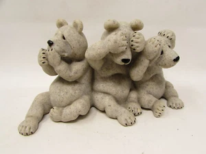 2001 Second Nature Design Steinbruch Krittern See No Evil Uh Oh 45416 Bärenfiguren - Bild 1 von 3
