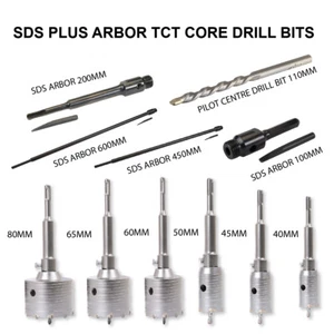 TCT Core 40-600mm Drill Bit SDS + Shank Tungsten Masonry Brick Hole Cutter Drill - Picture 1 of 24