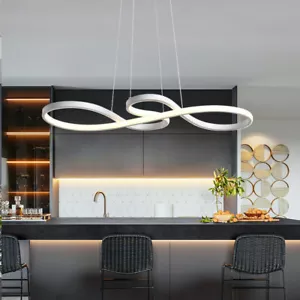 LED Pendelleuchte Dimmbar Hängelampe Esstisch Küchenlampe Licht Pendellampe Weiß - Bild 1 von 13