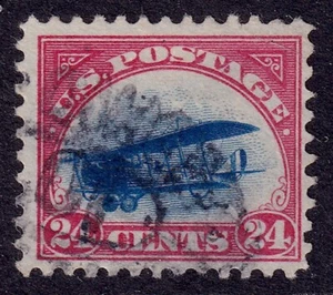 US Scott C3, 1918 Curtiss Jenny, 24c carmine rose & blue, VERY FINE USED - Picture 1 of 1