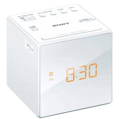 Sony Clock Radio ICF-C1: FM / AM / FM Wide corresponding Sleep Timer White ICF-C - Image 1 of 3