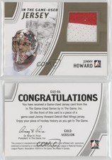 2013-14 In the Game-Used Jersey Gold /10 Jimmy Howard #GUJ-06