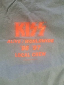 Vintage Kiss Local Crew 1996 Tour T-Shirt Authentic New - Picture 1 of 4