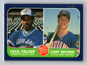 1986 Fleer Cecil Fielder ROOKIE CARD #653 - Toronto Blue Jays