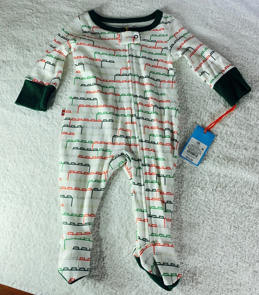 LEGO NB Newborn Baby Stacked Brick Pattern One Piece Baby Pajama Target Collect
