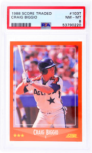 1988 Score Traded #103T Craig Biggio PSA 8 Rookie RC