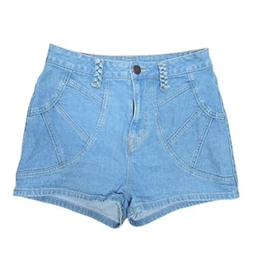 Urban Outfitters BDG Women's Light Wash Braided Waist Denim Jean Shorts Size 27 - Picture 1 of 7