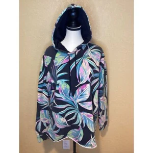Torrid Everyday Fleece Raw Hem Long Sleeve Hooded Active Sweatshirt, Size 10 - Picture 1 of 7