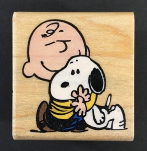 Peanuts A Boy's Best Friend Snoopy Charlie Brown Rubber Stampede Stamp USED - Picture 1 of 6