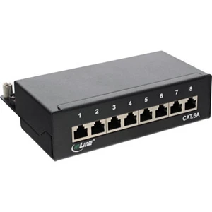 Patchfeld InLine Cat.6A, 8x, montage table/mur, noir RAL9005 - Photo 1/1