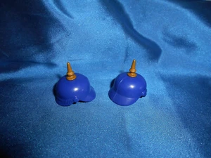 Playmobil Preusse 2 x Pickelhaube blau Spitze gold blanko 6105 Set top - Picture 1 of 1