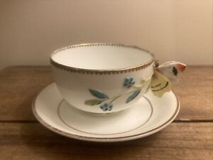 Love C1900 Porcelain Cup And Saucer With Butterfly Handle Minton/brownfield?