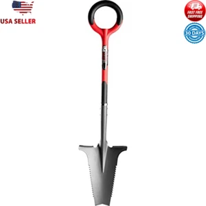 Serrated Garden Shovel Root Cutting Tool Durable Carbon Steel Handheld Digging - Picture 1 of 6