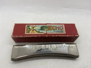 Vintage Harmonica M Hohner Echo Key C Curved Made in Germany Original Box 1937 - Picture 1 of 24