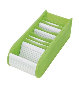 WEDO Lernkartei Karteibox 6 Stützplatten Grün DIN A8 Rollverschluss - Bild 1 von 1