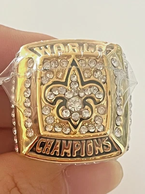 超级碗 2009 年新奥尔良圣徒锦标赛纪念 NFL 戒指 — 第 1/4 张图片